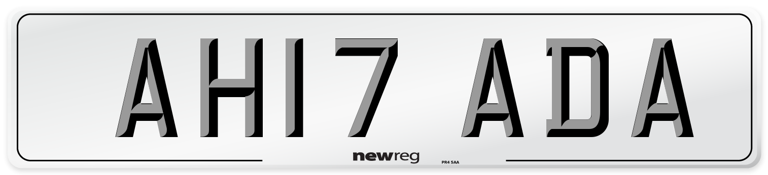 AH17 ADA Number Plate from New Reg